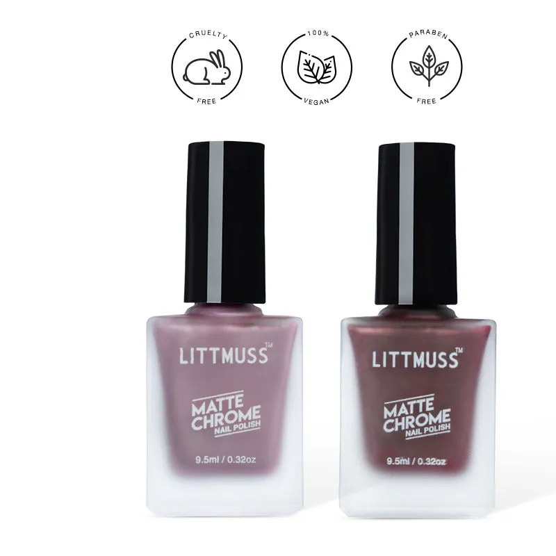 Littmuss Don't Overthink It - Matte Chrome Nail Polish Combo