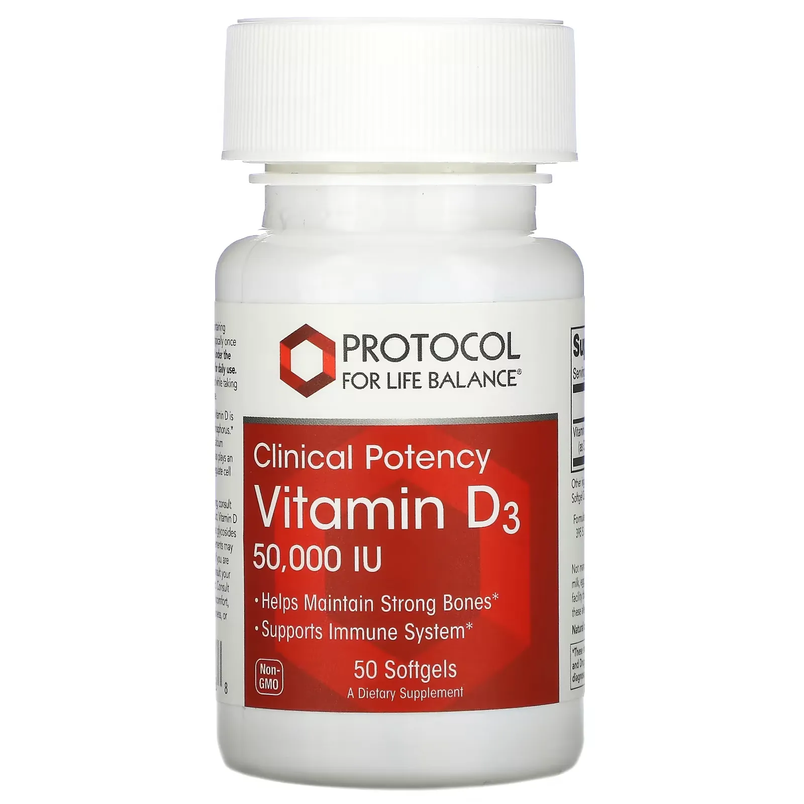 Vitamin D3, Clinical Potency, 50,000 IU, 50 Softgels