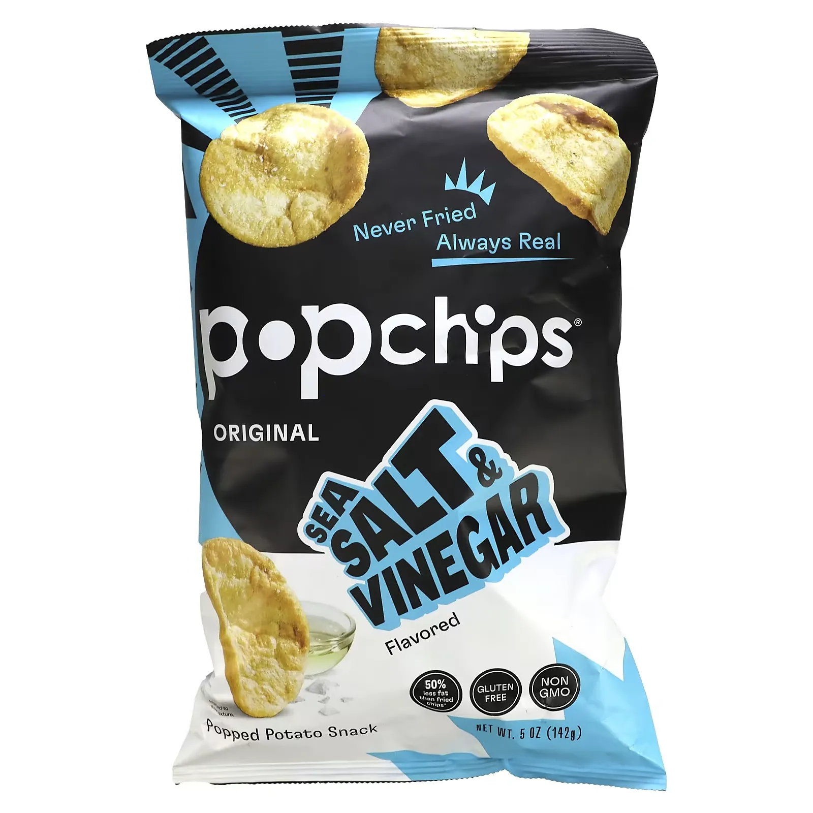 Popped Potato Chips, Sea Salt & Vinegar, 5 oz (142 g)