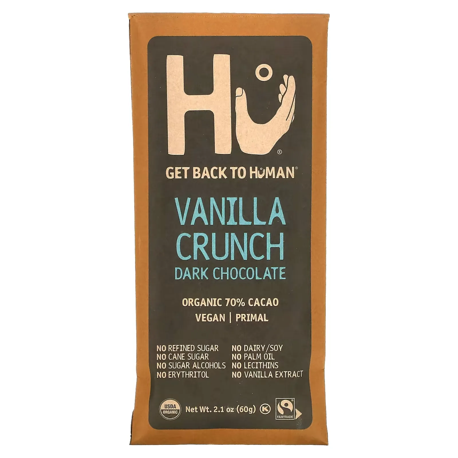 Vanilla Crunch Dark Chocolate, 2.1 oz (60 g)