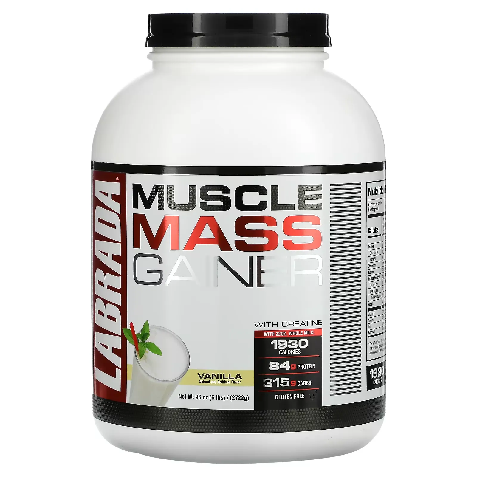 Muscle Mass Gainer with Creatine, Vanilla, 6 lbs (2722 g)