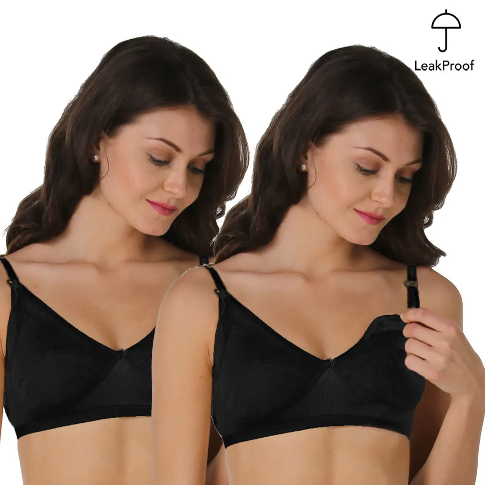 Morph Maternity Pack Of 2 Leakproof Nursing Bras - Black