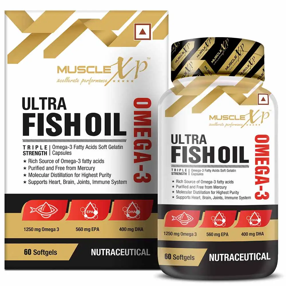 MuscleXP Ultra Fish Oil Omega 3,  60 softgels