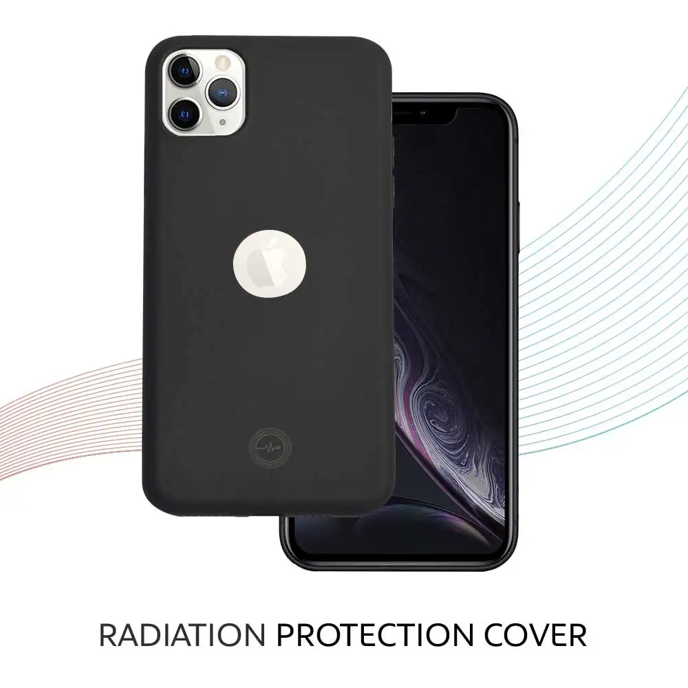 Envirocover Silicon Back Cover for Apple iPhone XI Pro,  with Radiation Protection Technology (Black)