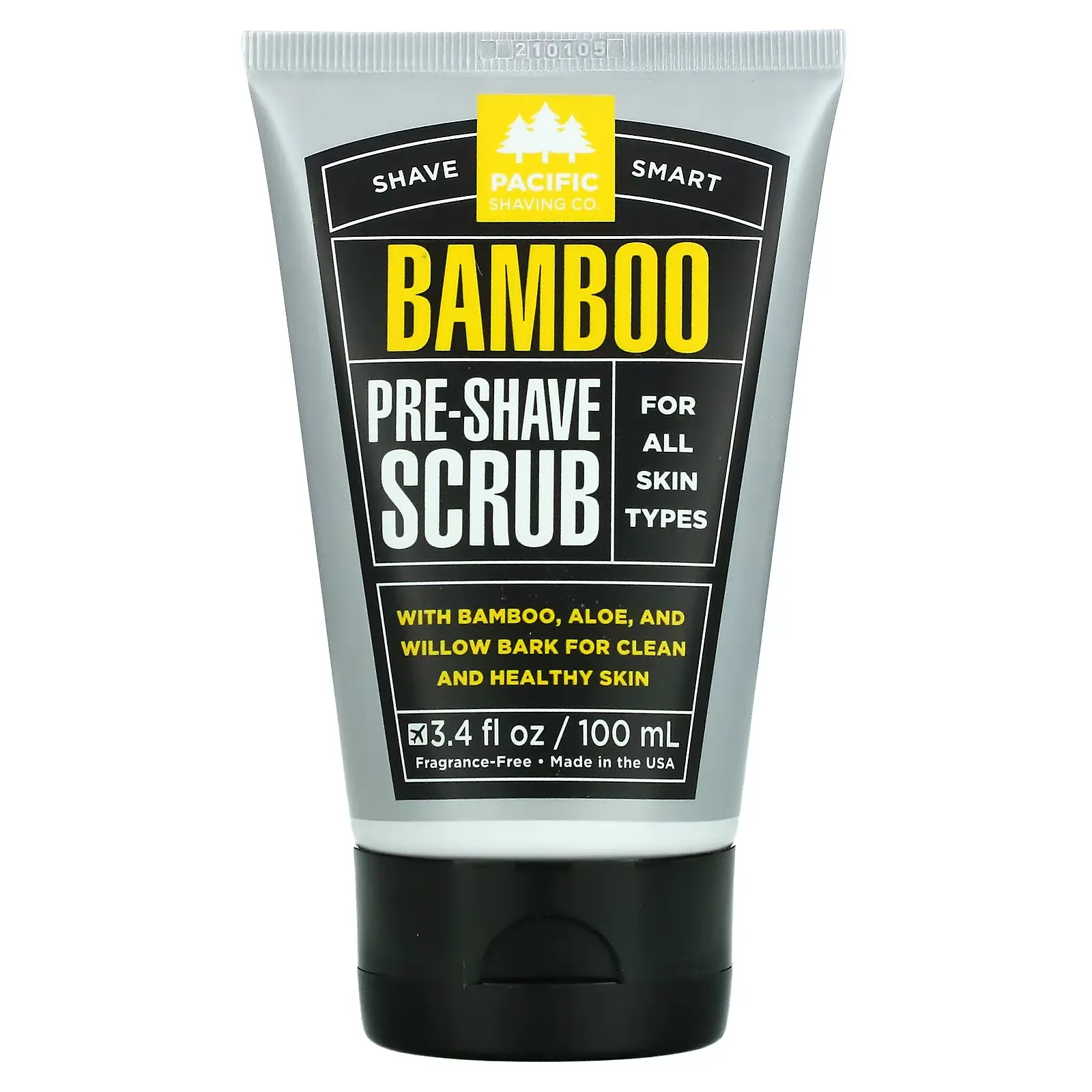 Pre-Shave Scrub, Bamboo, 3.4 fl oz (100 ml)