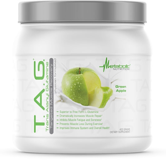 TAG Glutamine - Green Apple - 400 Grams