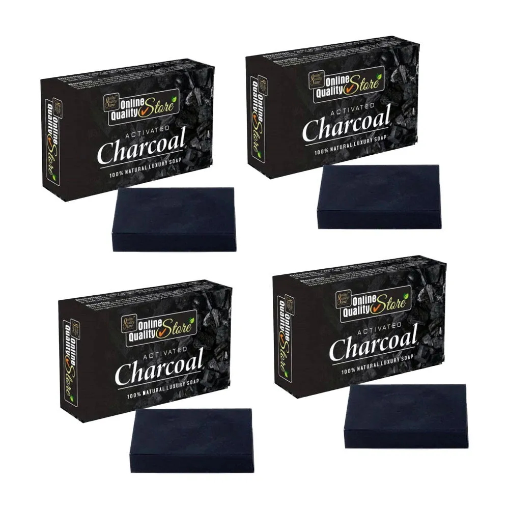 Online Quality Store Activated Charcoal Bathing Soap - Pack of 4