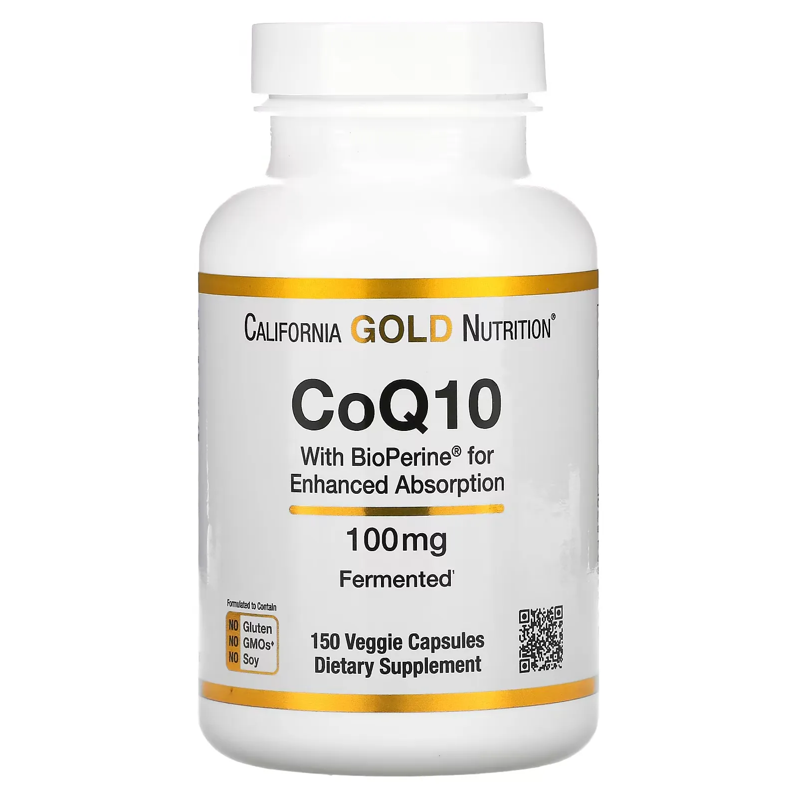 CoQ10 with Bioperine, 100 mg, 150 Veggie Capsules