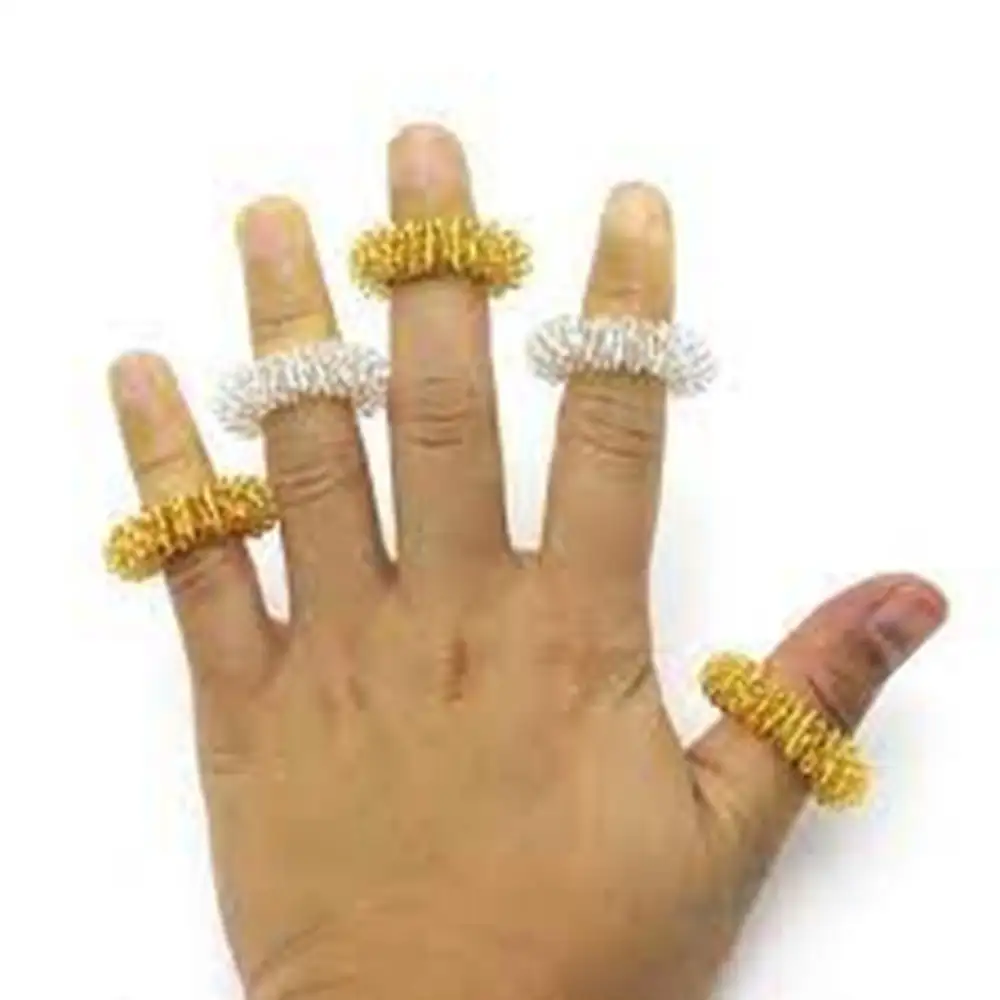 K Kudos Massager Ring 5 Pcs,  Silver