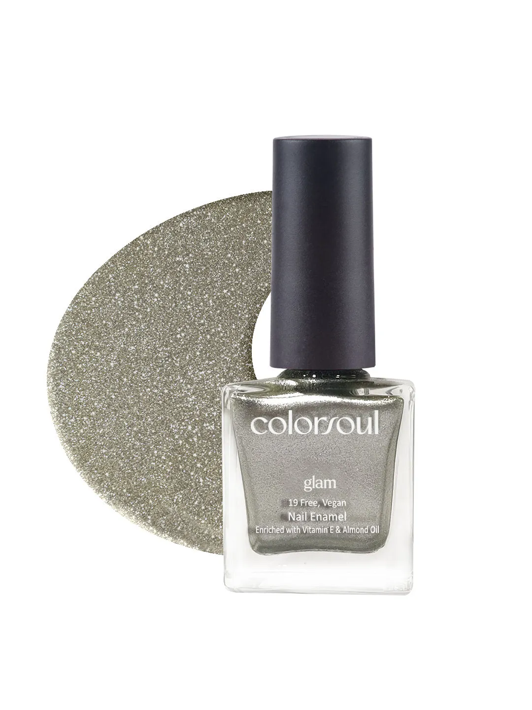 ColorSoul Glam Nail Enamel - Glitter Grey