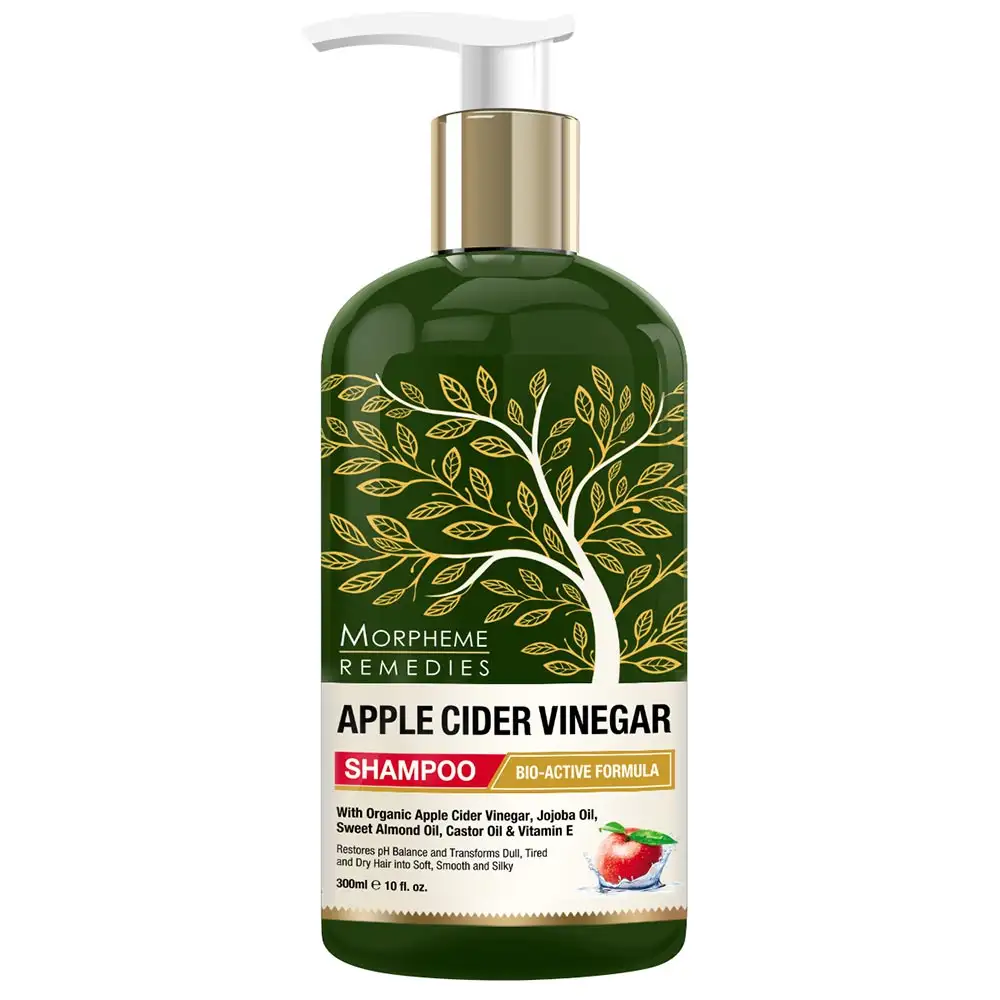 Morpheme Remedies Apple Cider Vinegar Shampoo,  300 ml  Transforms Dull, Tired & Dry Hair into Soft, Smooth & Silky