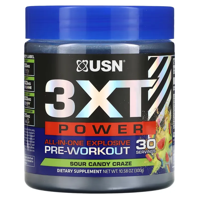 3XT Power, All-In-One Explosive Pre-Workout, Sour Candy Craze, 10.58 oz (300 g)