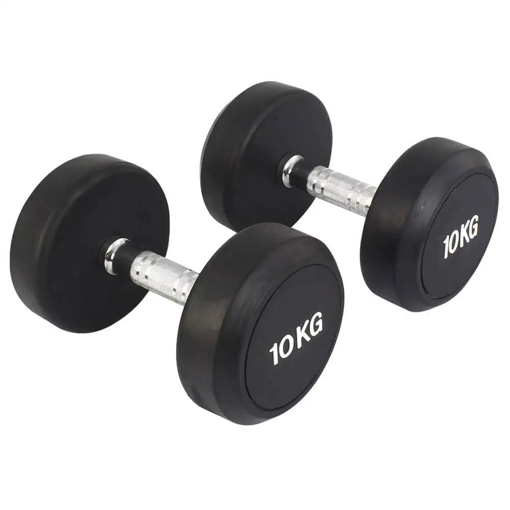 Fitsy Round Dumbbells (AR2573),  Black  10 kg