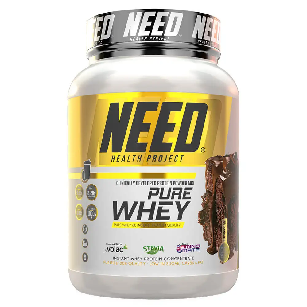 NEED Pure Whey,  2.2 lb  Brownie & Melted Chocolate