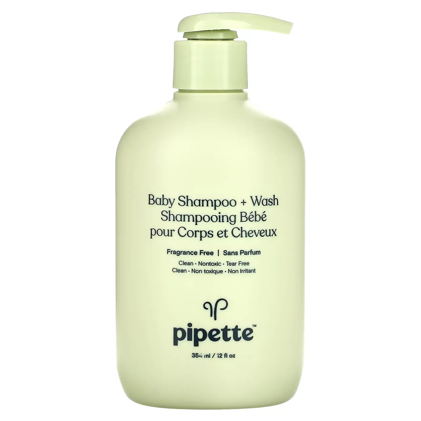 Baby Shampoo + Wash, Fragrance Free, 12 fl oz (354 ml)