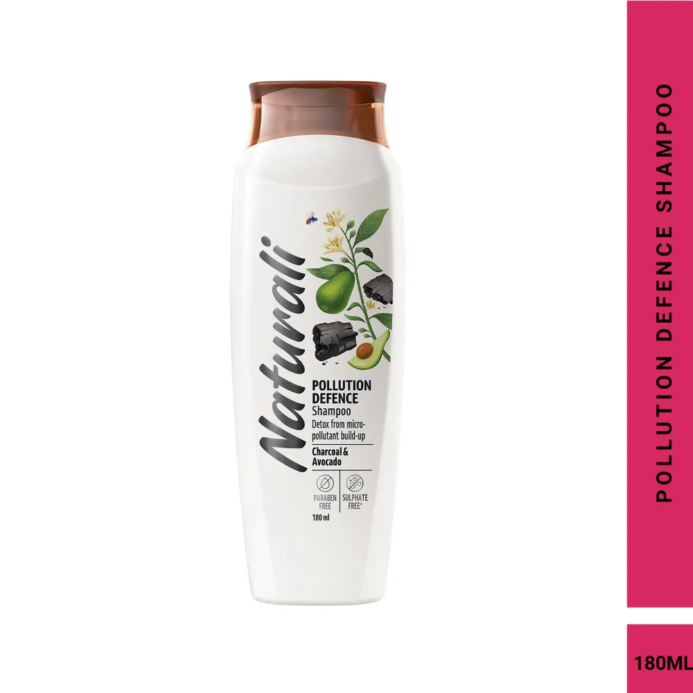 Naturali Pollution Defence Shampoo With Charcoal & Avocado For Pollution Detox