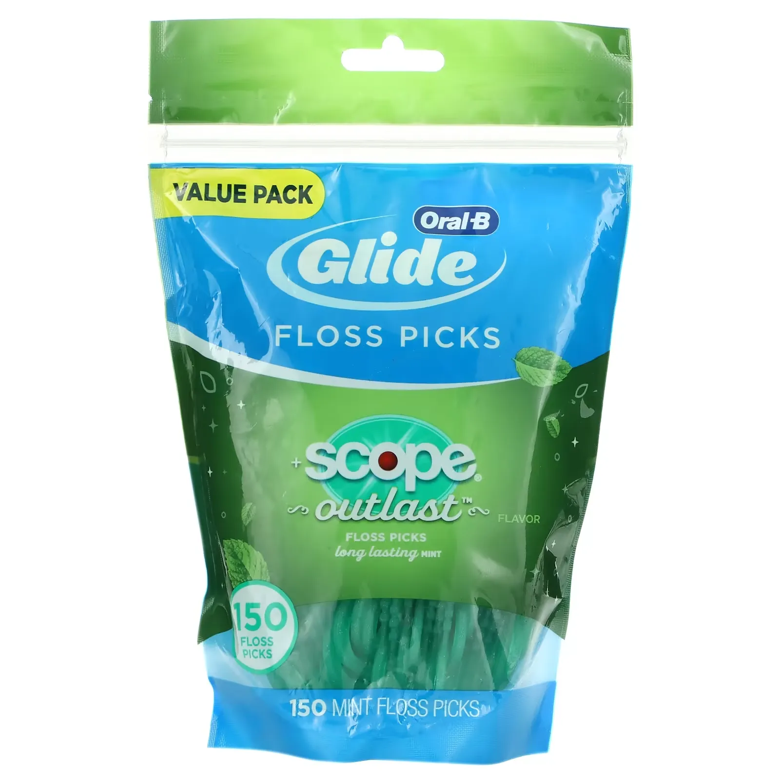 Glide, Floss Picks, Scope Outlast, 150 Floss Picks