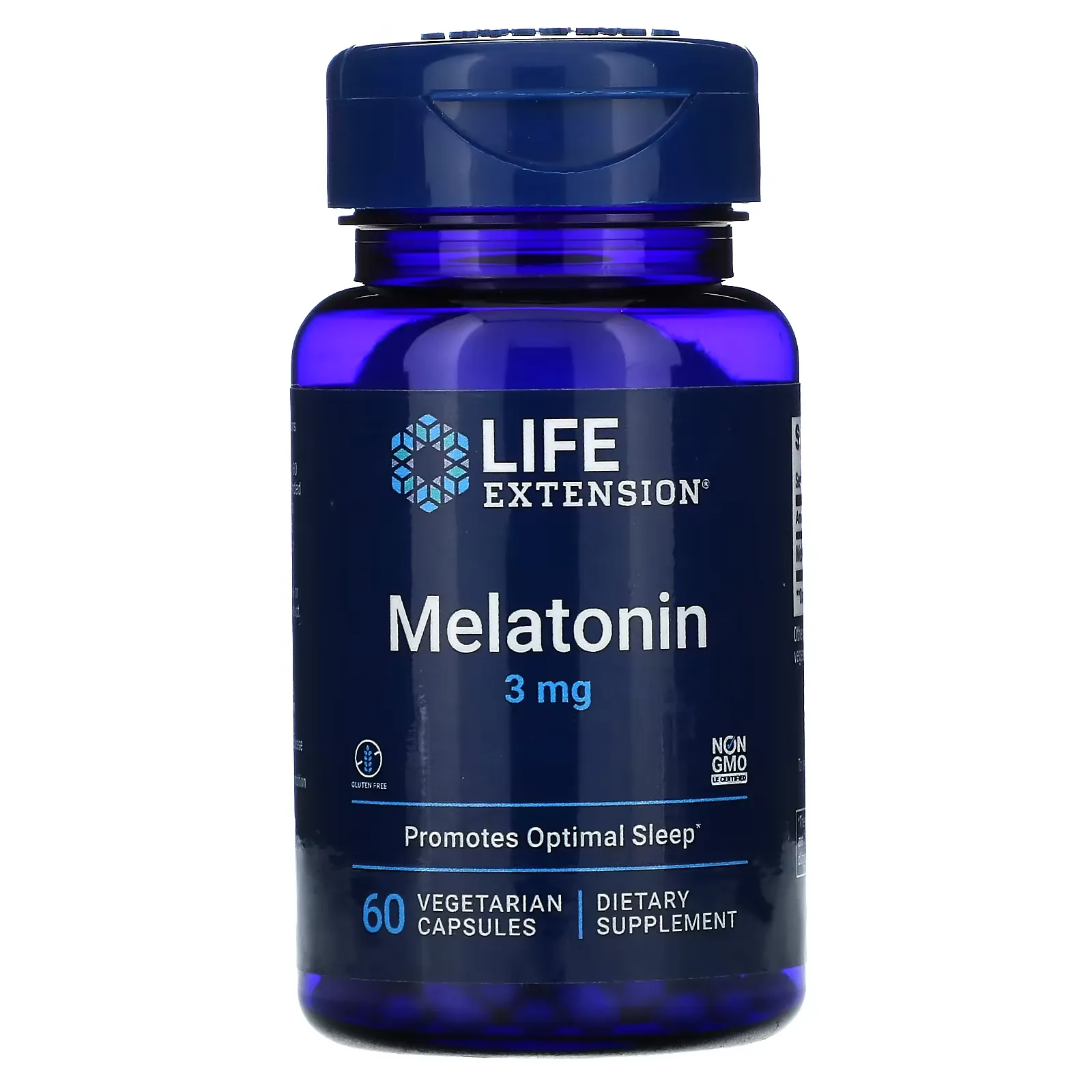 Melatonin, 3 mg, 60 Vegetarian Capsules