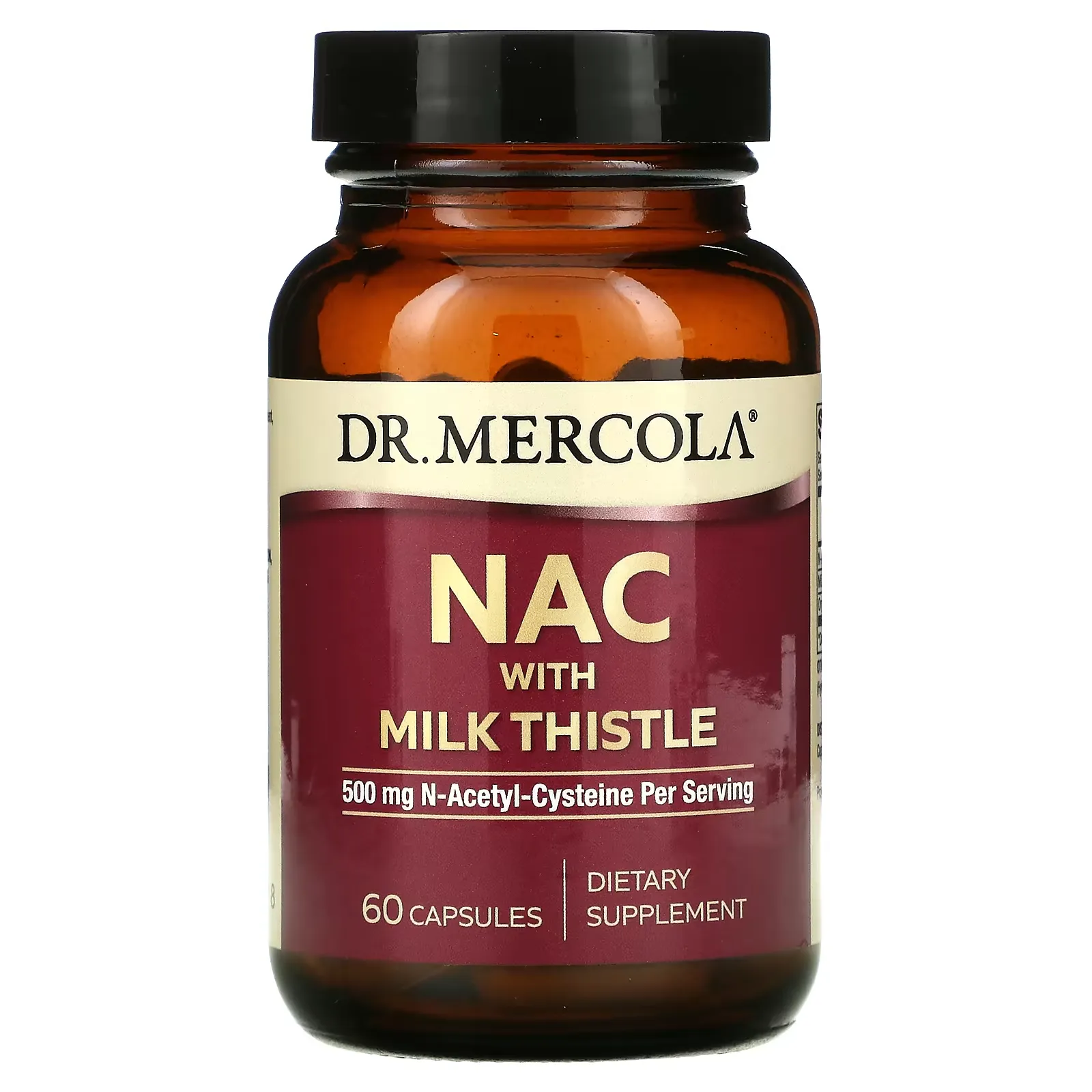 NAC with Milk Thistle, 500 mg, 60 Capsules