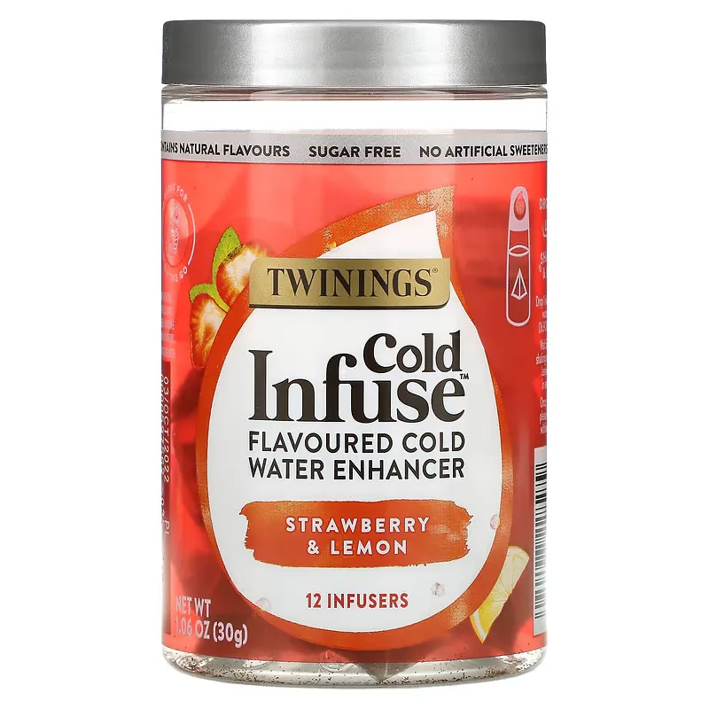 Cold Infuse, Flavoured Cold Water Enhancer, Strawberry & Lemon, 12 Infusers, 1.06 oz (30 g)