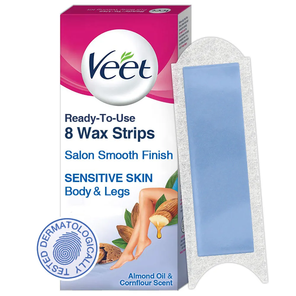 Veet Half Body Waxing Kit Gelwax Technology Sensitive Skin - 8 Strips