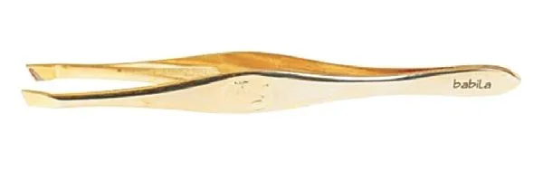 Babila Tweezer Slant Tip Gold - TW-V04