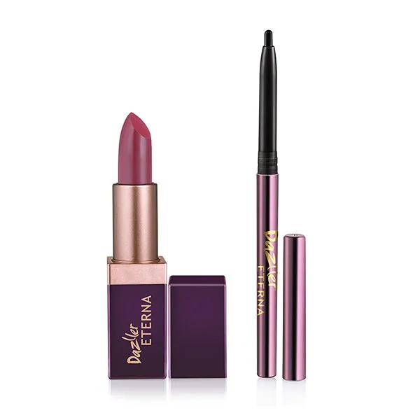 Dazller Eterna Lip Eleganz Lipstick (creme Sheen) With Herbals With Free Kajal - 1019