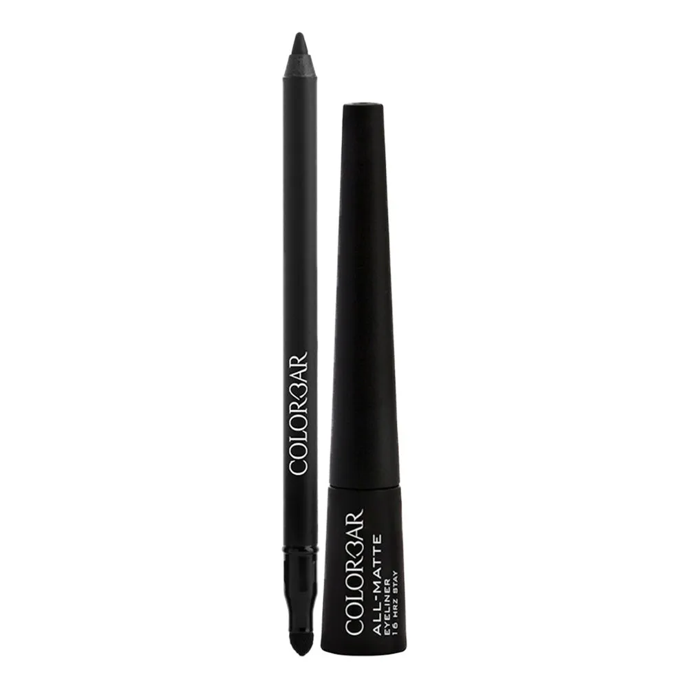 Colorbar Matte Eyeliner - Matte Black + Smoky Eye Kajal- Just Black Combo