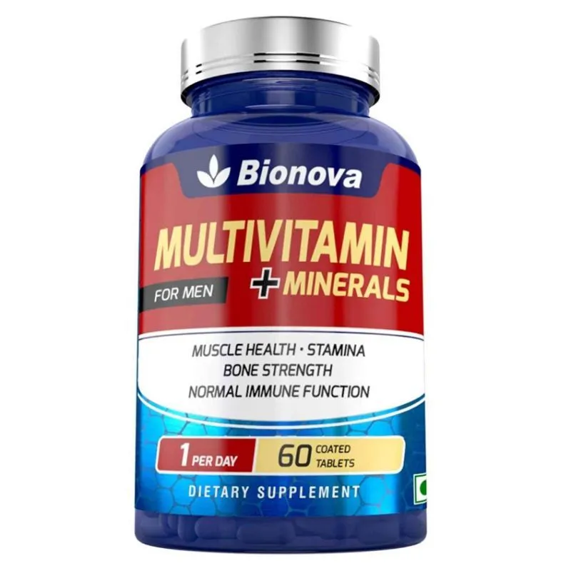 Bionova Multivitamin Tablets for Men Supports Muscle Function, Energy, Immunity And Metabolism