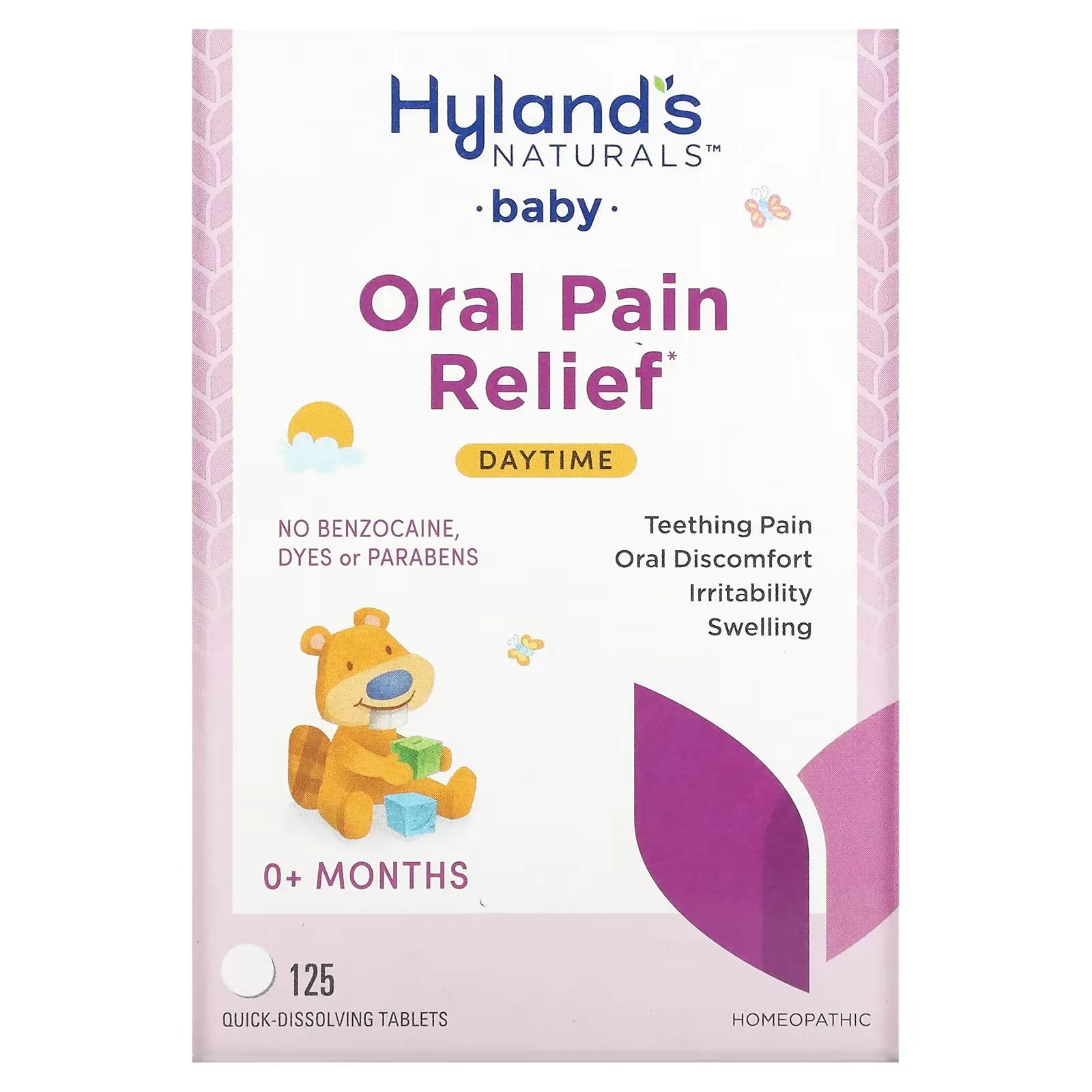 Baby, Oral Pain Relief, Daytime, 0+ Months, 125 Quick-Dissolving Tablets