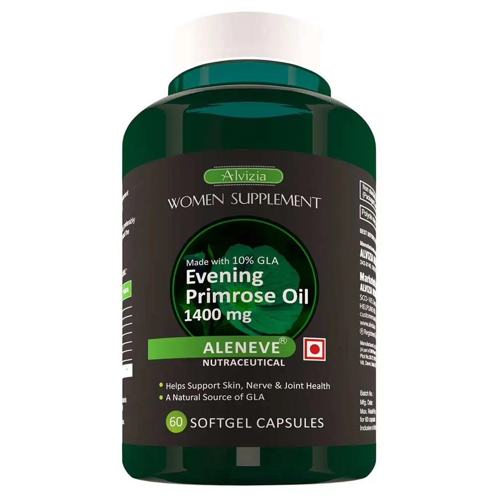 Alvizia Aleneve Cold-Pressed Evening Primrose Oil 1400mg - Women's Health,  60 softgels