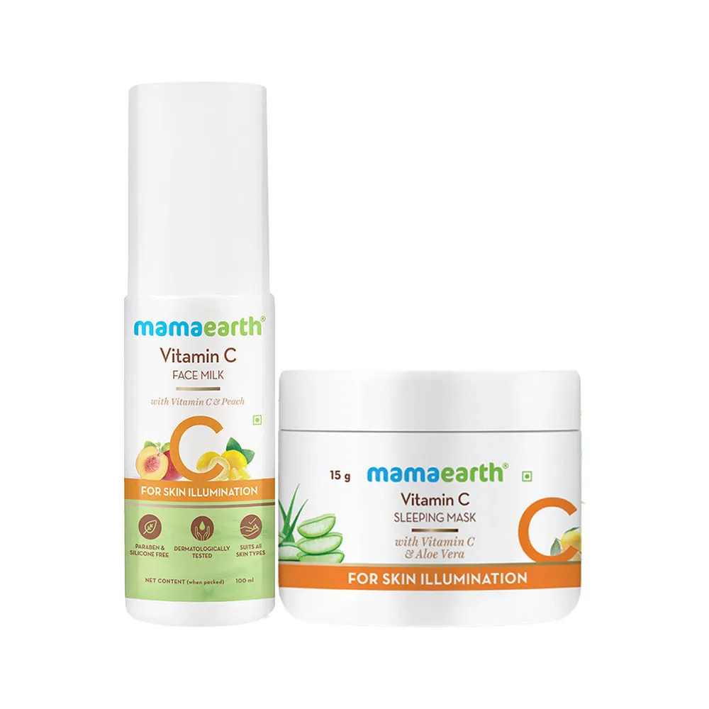 Mamaearth Vitamin C Hydration Kit (face Milk + Mask)