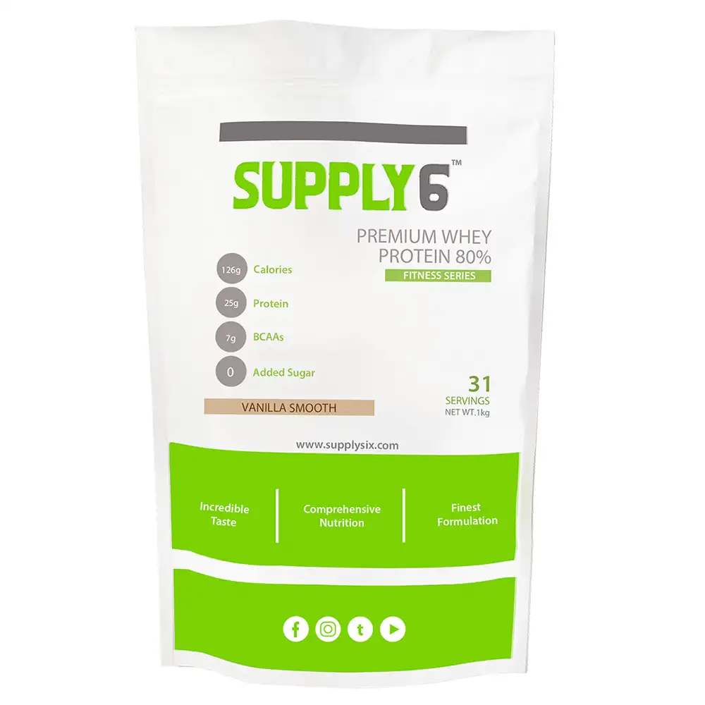 Supply6 Premium Whey protein 80%,  2.2 lb  Vanilla Smooth