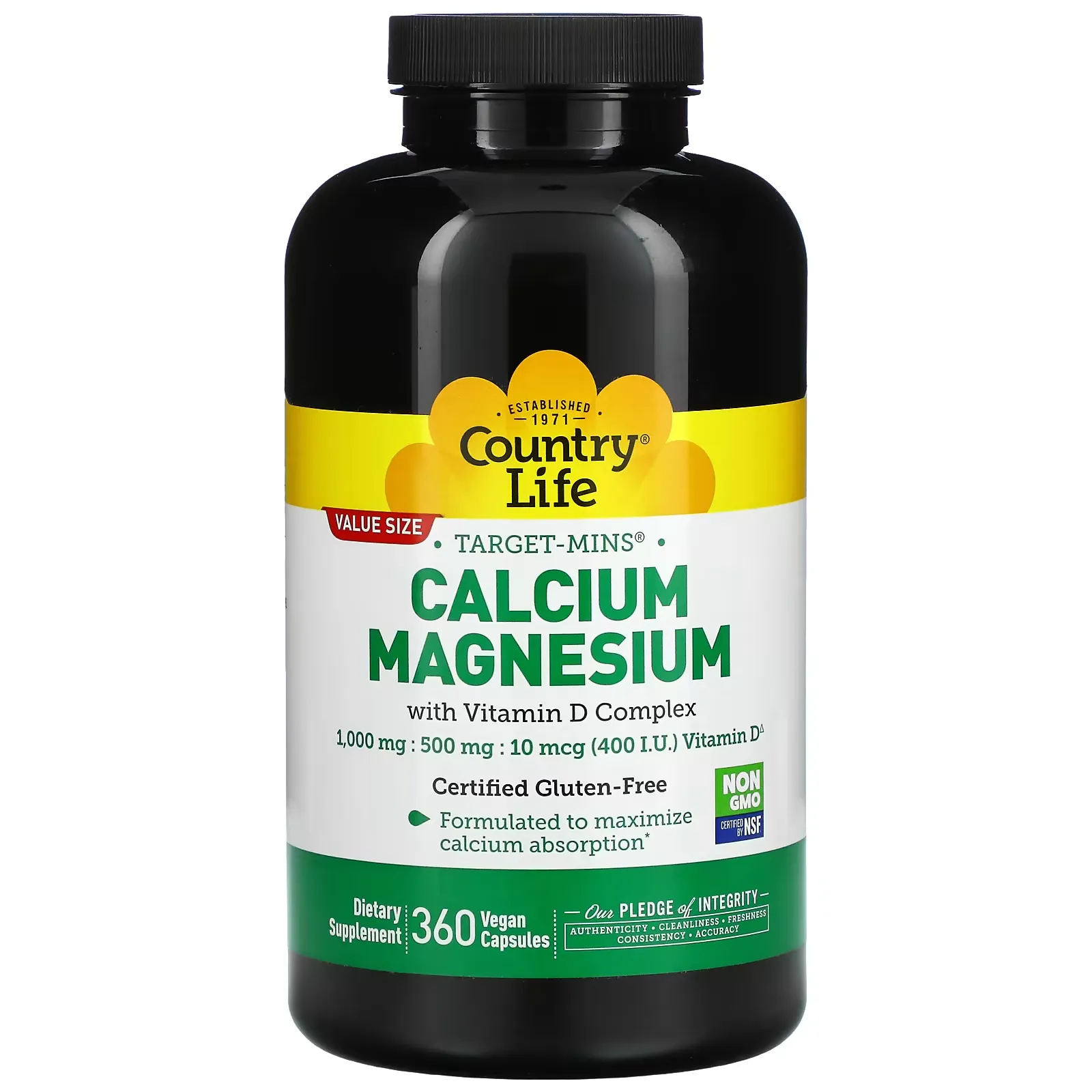 Target-Mins Calcium Magnesium with Vitamin D Complex, 360 Vegan Capsules