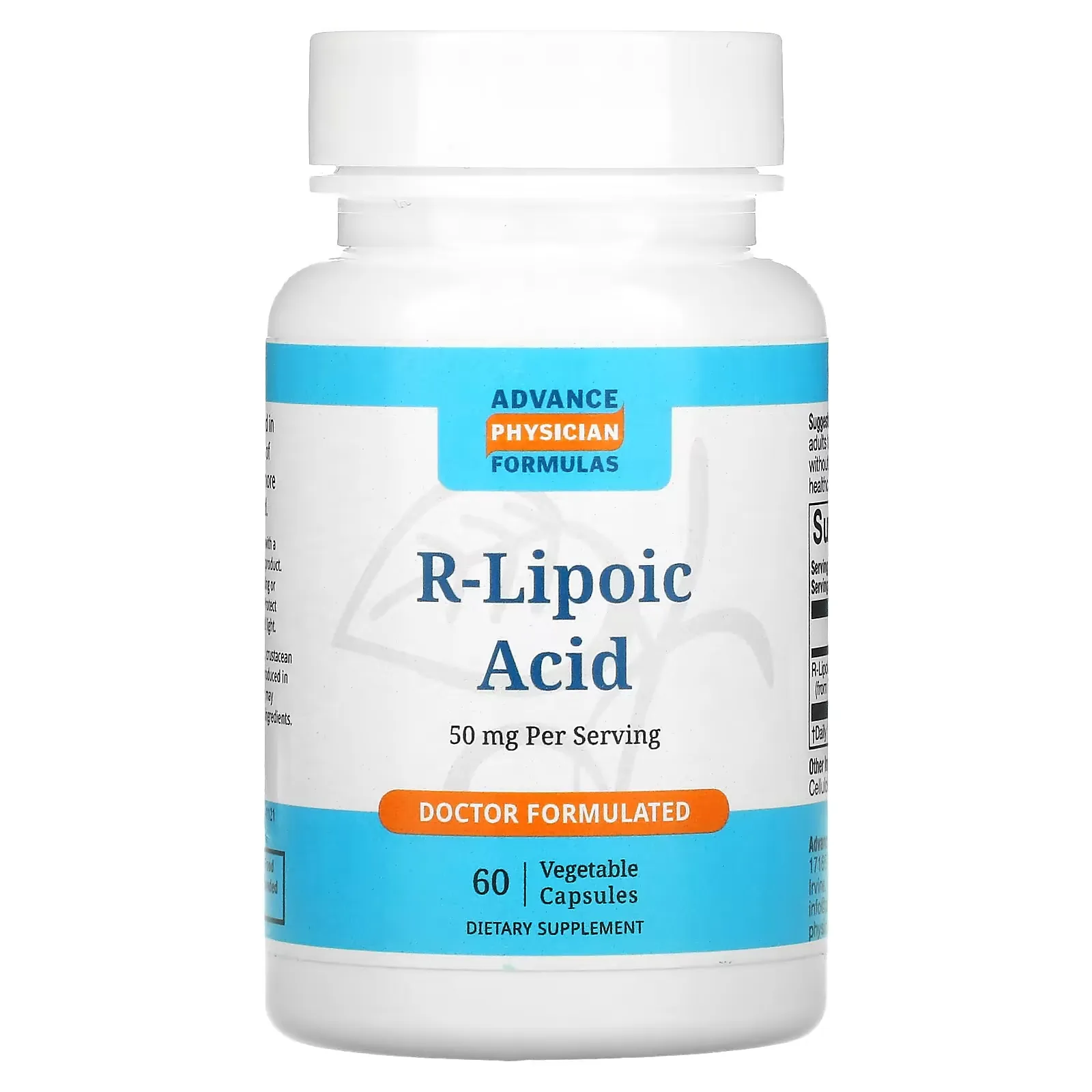 R-Lipoic Acid, 50 mg, 60 Vegetable Capsules