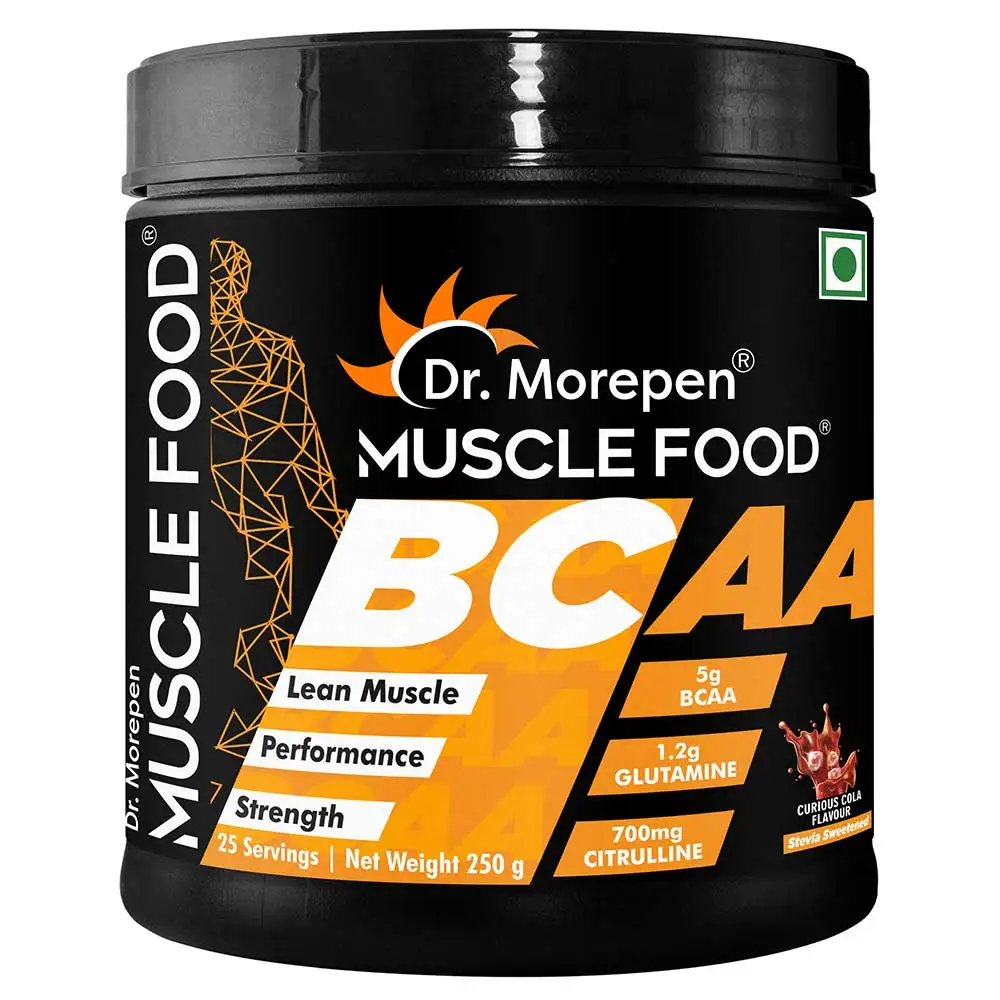 Dr. Morepen Muscle Food BCAA,  0.55 lb  25 Servings  Curious Cola