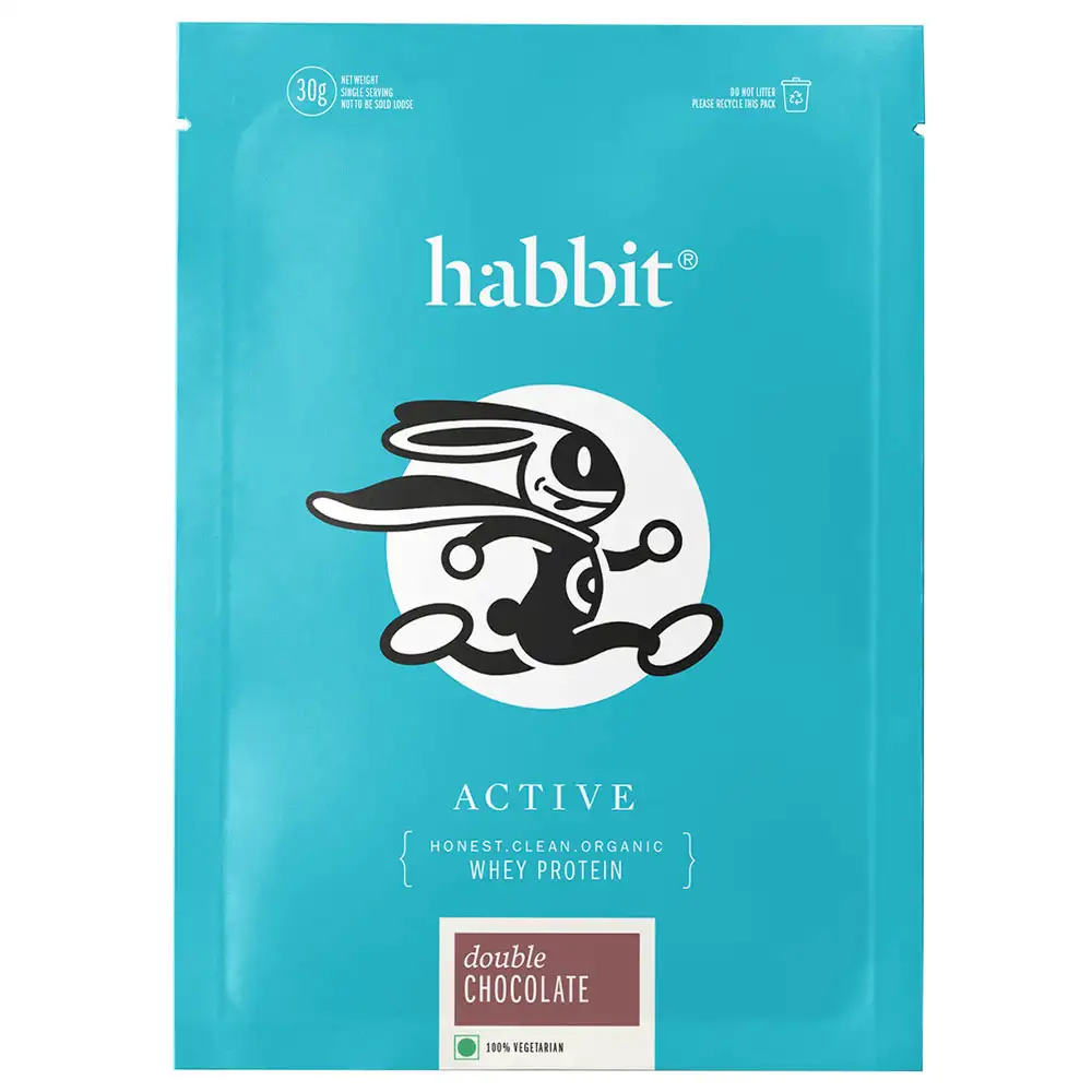 Habbit Active Whey Protein Blend,  1.98 lb  30 Servings, Double Chocolate