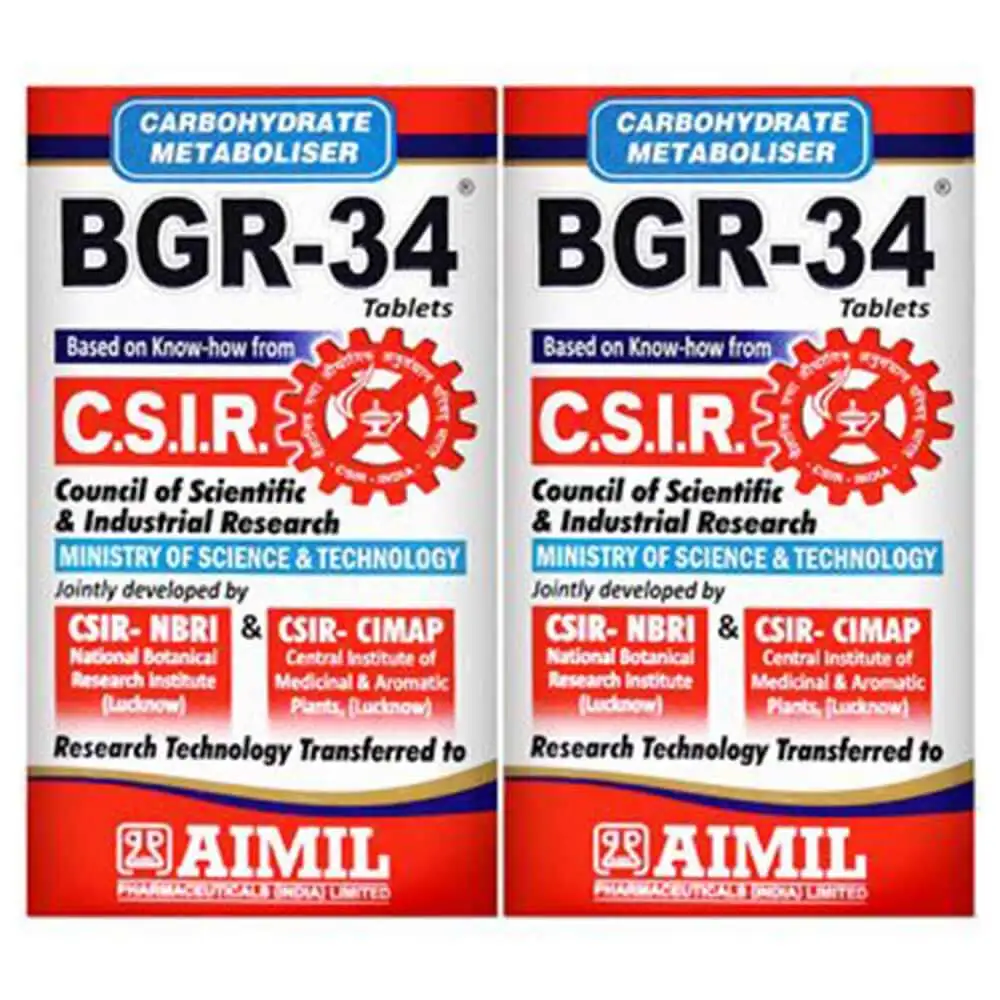 Aimil BGR-34 (Pack of 2),  100 tablet(s)  Unflavoured