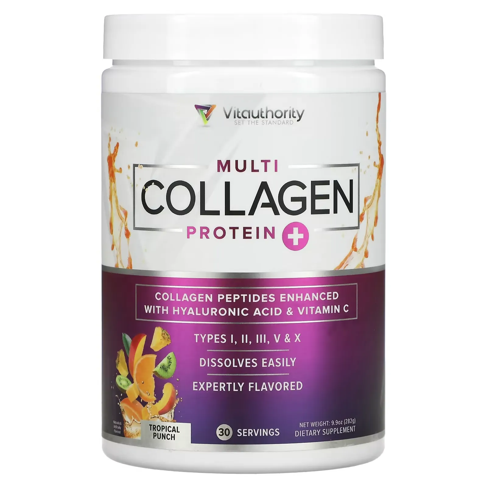 Multi Collagen Protein, Tropical Punch, 9.9 oz (282 g)