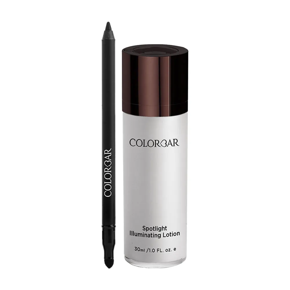 Colorbar Illuminating Lotion + Smoky Eyes Kajal - Just Black Combo