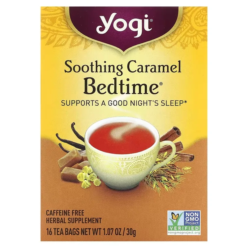 Bedtime, Soothing Caramel, Caffeine Free, 16 Tea Bags, 1.07 oz (30 g)