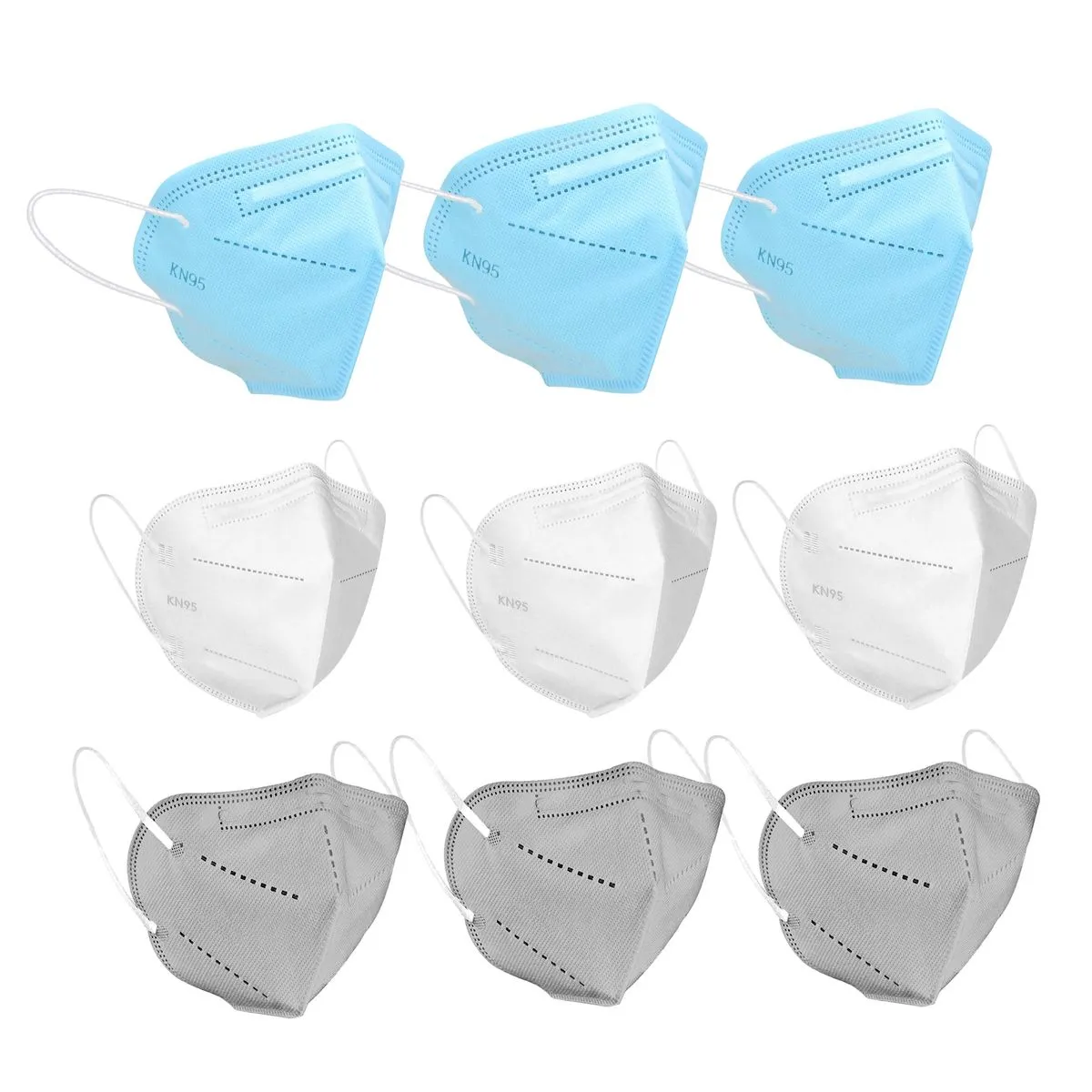 OOMPH Pack Of 45 Anti-pollution Reusable 5-layer Mask ( Blue,grey,white)