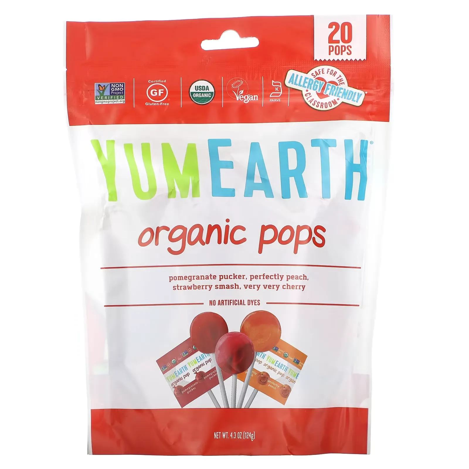 Organic Pops, Assorted Flavors, 20 Pops, 4.3 oz (124 g)