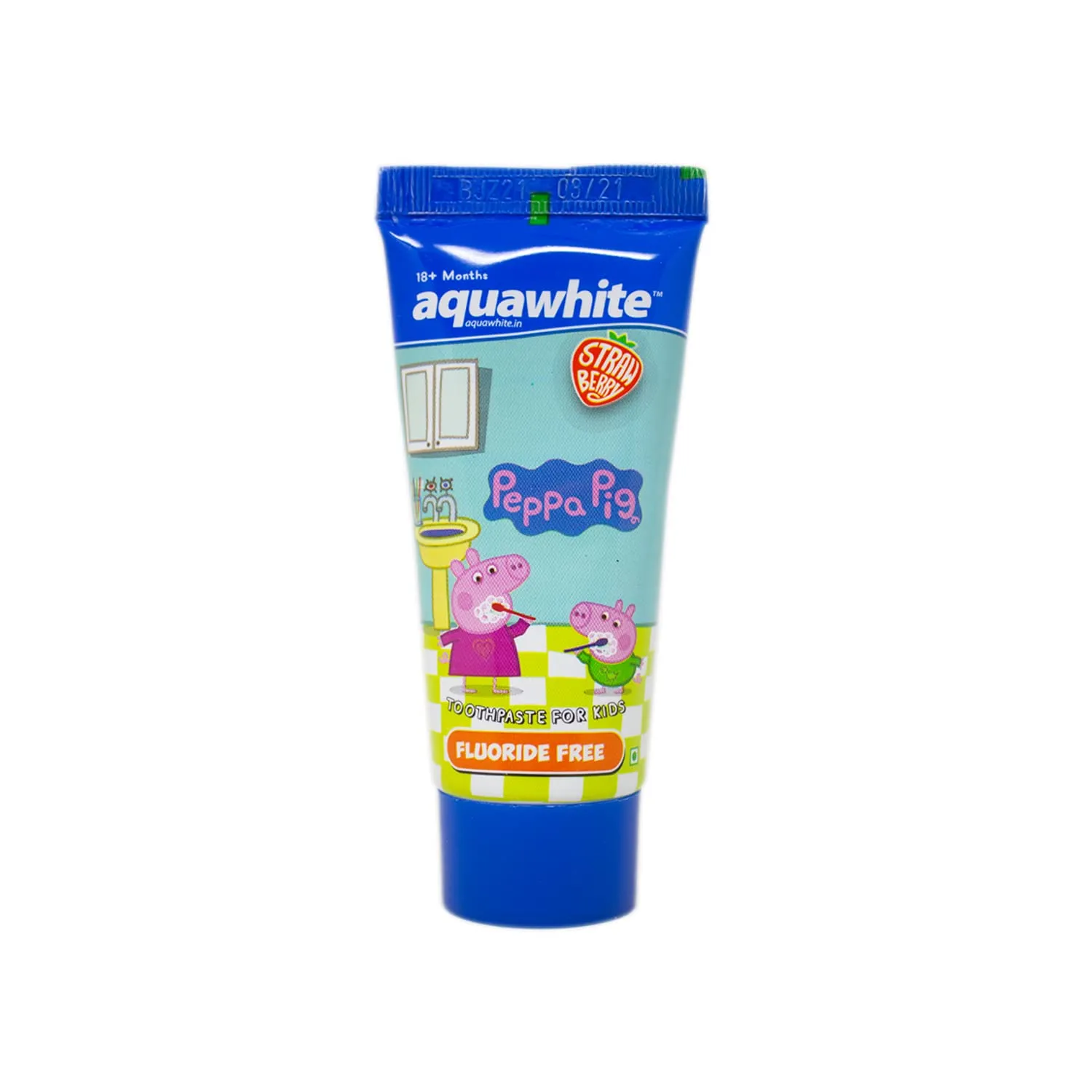 Aquawhite Peppa Pig Toothpaste For Kids, Fluoride Free,For Age 2-14 Years