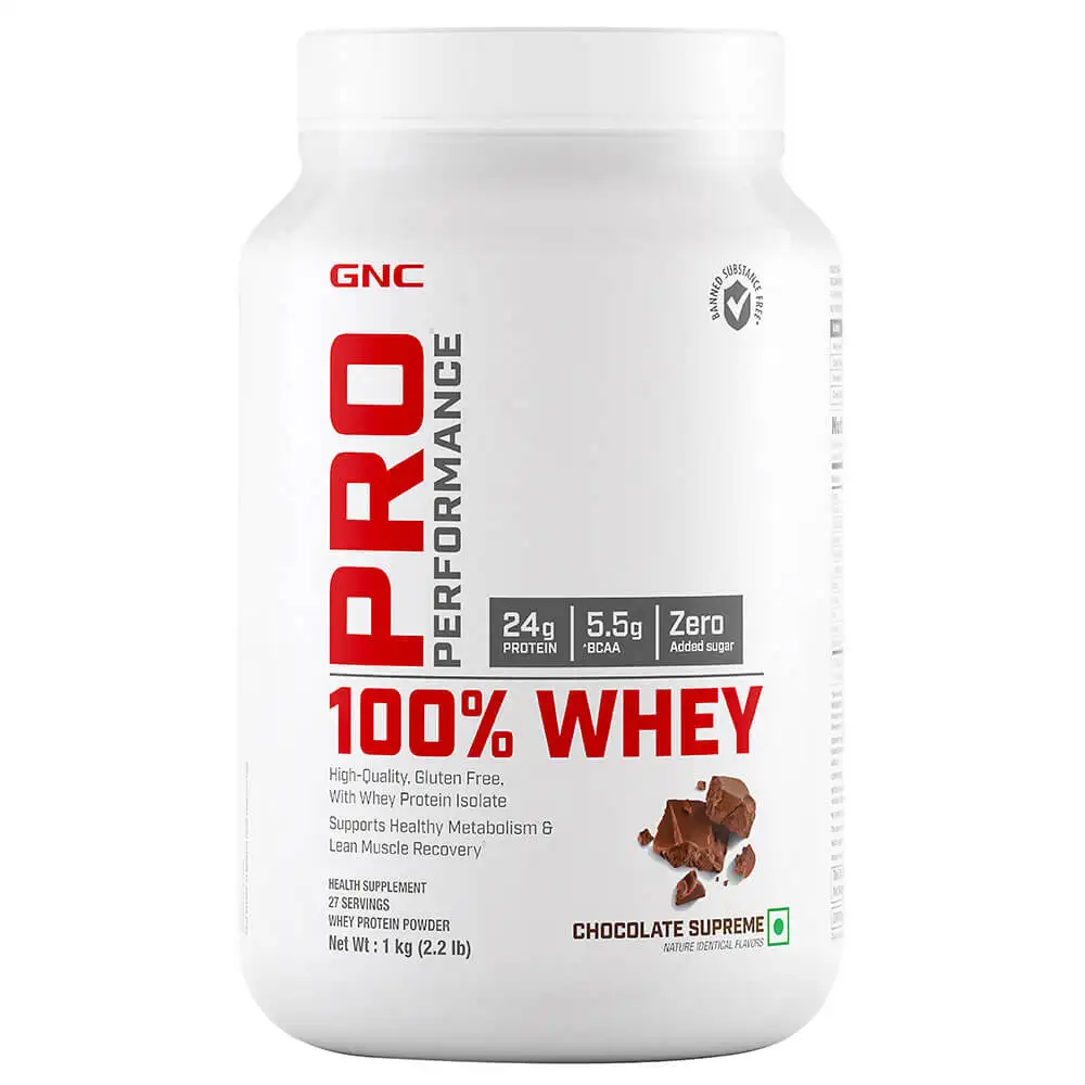 GNC Pro Performance 100% Whey Protein,  2.2 lb  Chocolate Supreme