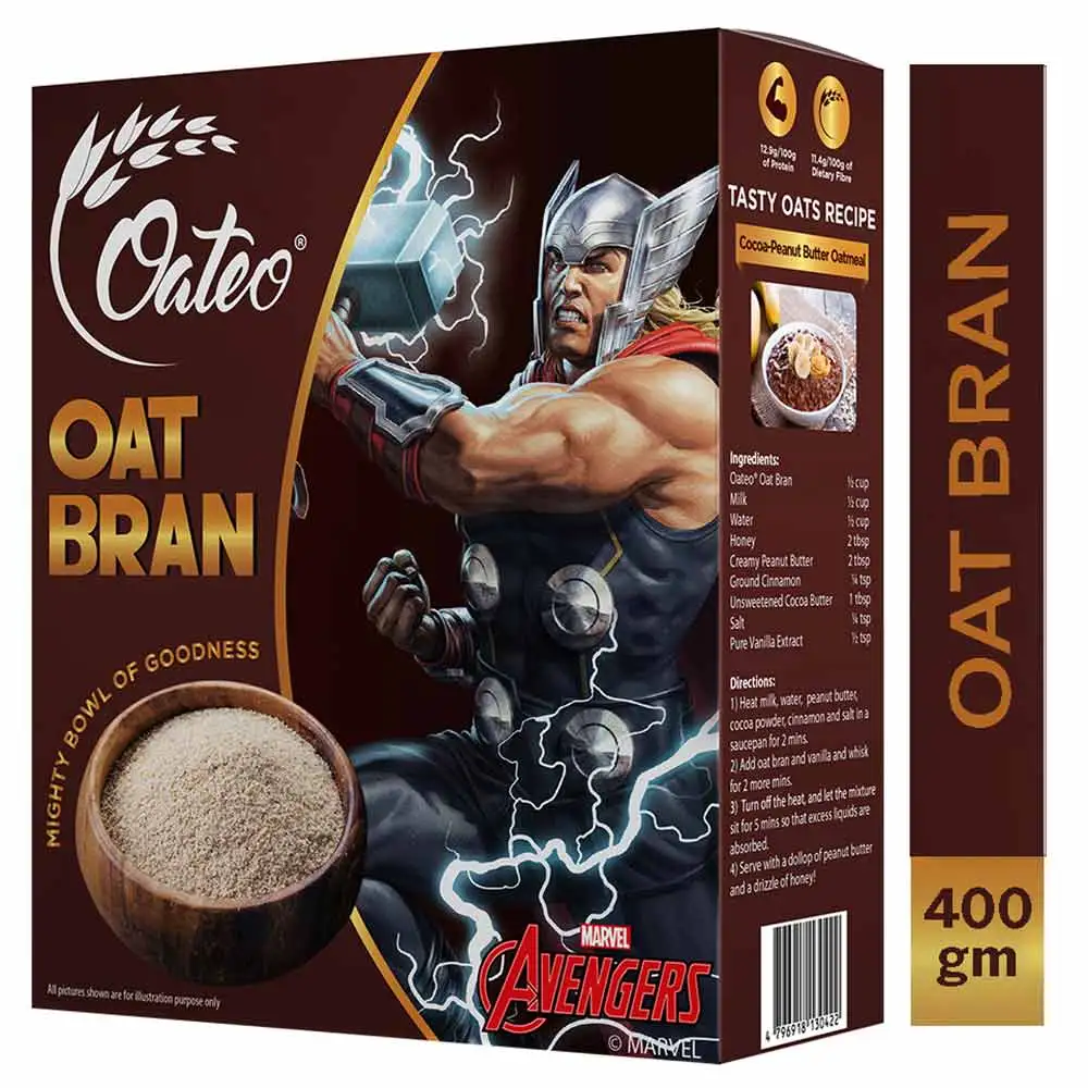 Oateo Oats Bran,  500 g  Unflavoured