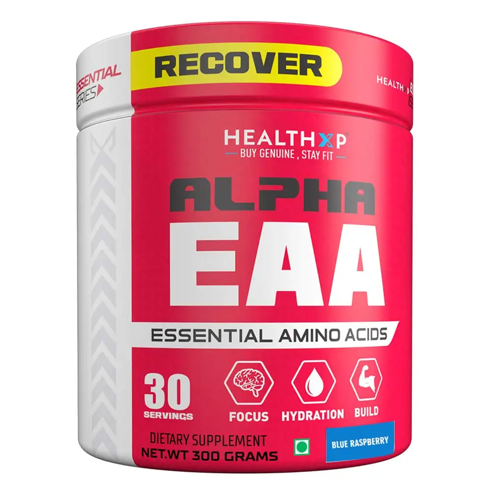 HealthXP Alpha EAA Essential Amino Acids,  Blue Raspberry  0.66 lb  30 Servings