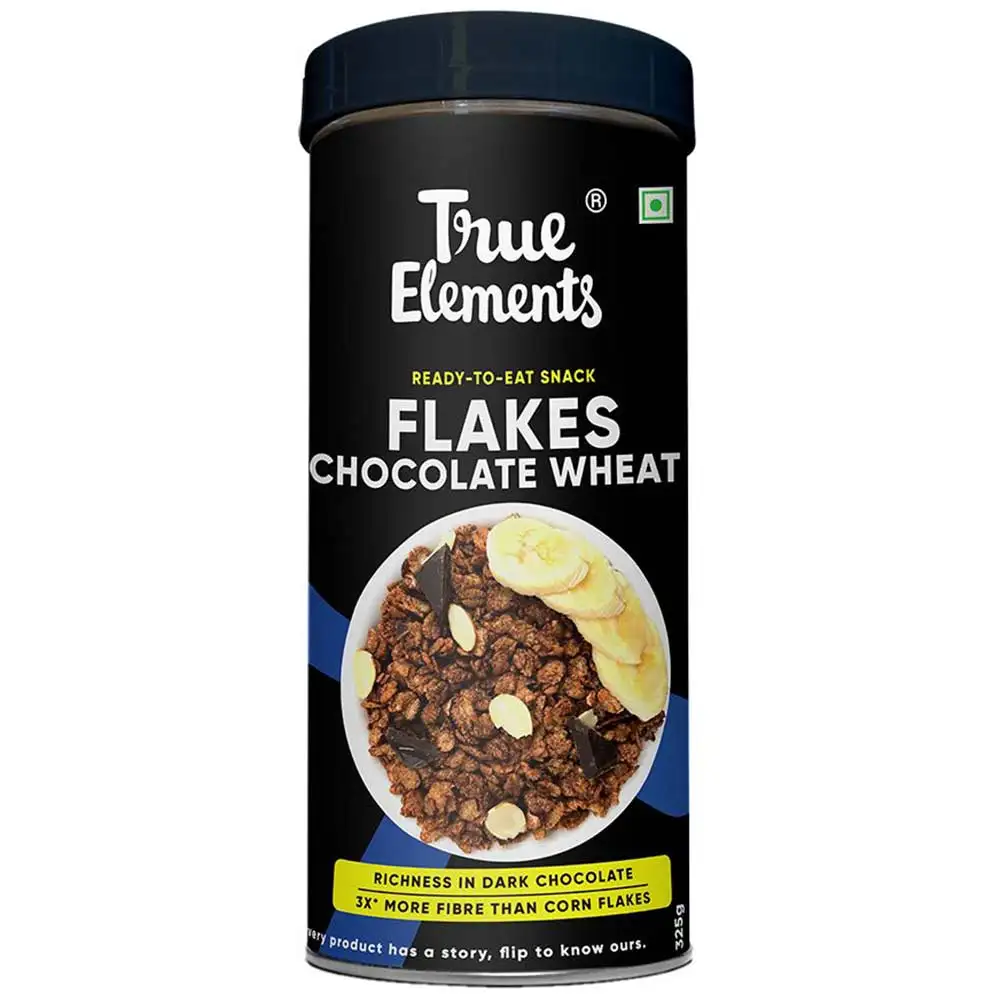 True Elements Chocolate Wheat Flakes,  325 g  Honey & Jaggery