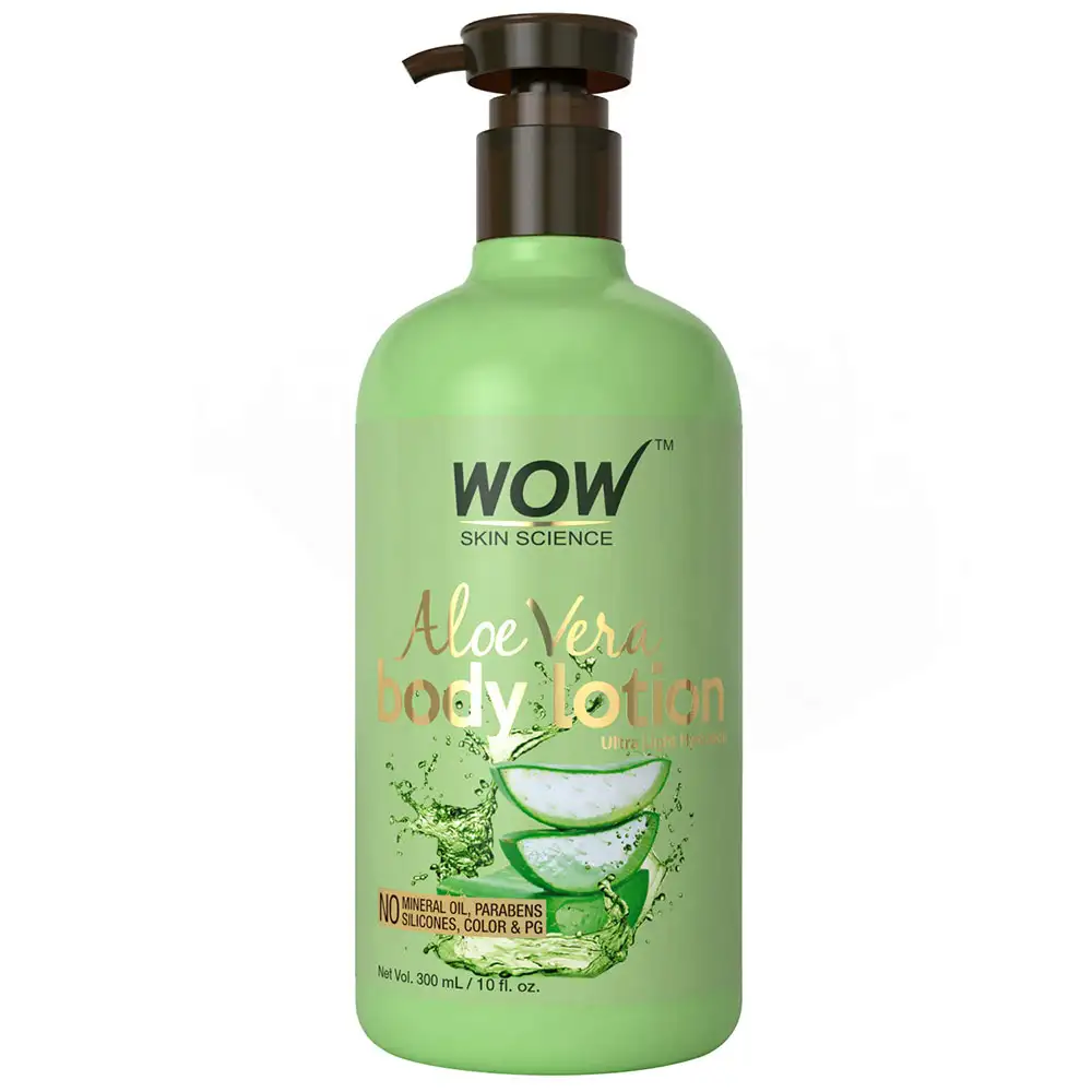 WOW Skin Science Aloe Vera Body Lotion,  300 ml  for All Skin Types