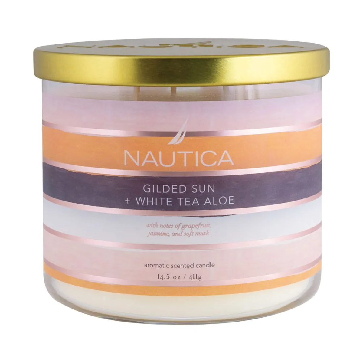 Nautica Candles Gilded Sun + White Tea Aloe Fragranced Candle